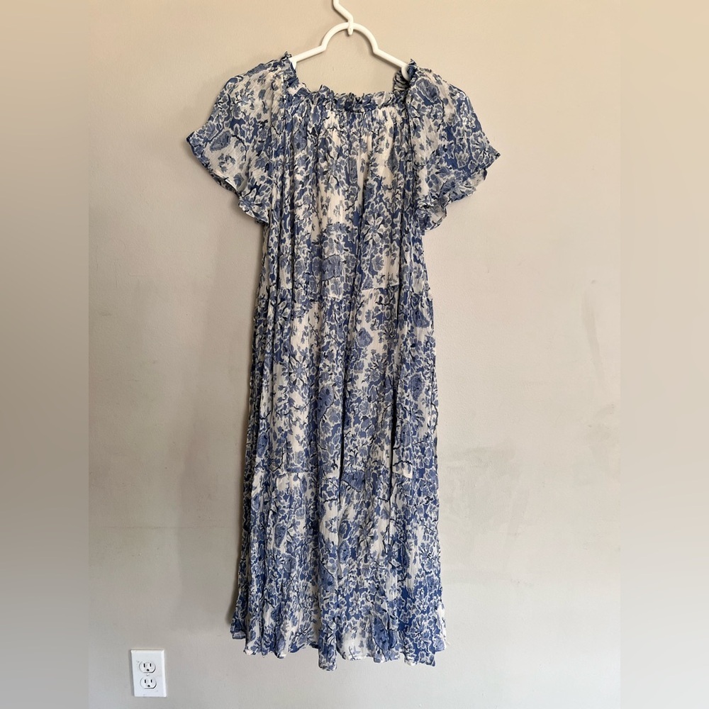 NWT Sezane Robe Midi Ceres Alcazar Off The Shoulder Floral Dress Size 36. - Picture 6 of 8